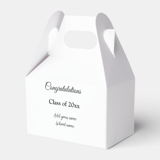 Eenvoudig afstuderen felicitaties Minimale add cla Bedankdoosjes (Voorkant Zijde)