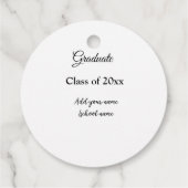 Eenvoudig afstuderen felicitaties Minimale add cla Bedankjes Labels (Achterkant)