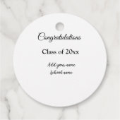 Eenvoudig afstuderen felicitaties Minimale add cla Bedankjes Labels (Achterkant)