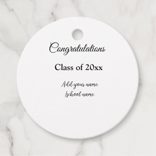 Eenvoudig afstuderen felicitaties Minimale add cla Bedankjes Labels (Voorkant)