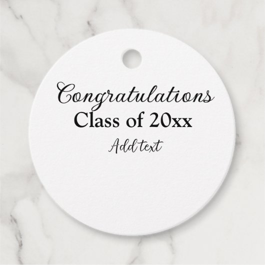 Eenvoudig afstuderen felicitaties Minimale add cla Bedankjes Labels (Voorkant)