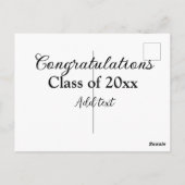 Eenvoudig afstuderen felicitaties Minimale add cla Briefkaart (Achterkant)