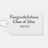 Eenvoudig afstuderen felicitaties Minimale add cla Cadeaulabel (Achterkant Horizontaal)