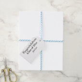 Eenvoudig afstuderen felicitaties Minimale add cla Cadeaulabel (Met Touw)