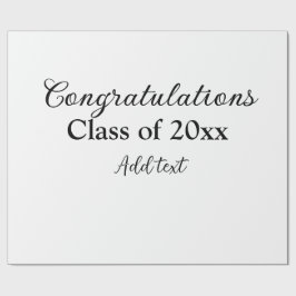 Eenvoudig afstuderen felicitaties Minimale add cla Cadeaupapier