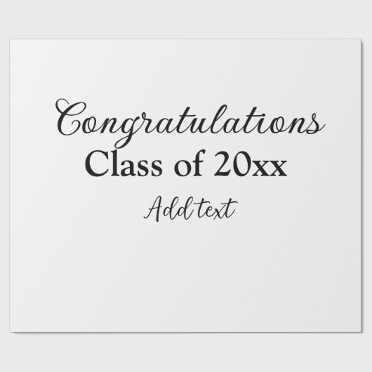 Eenvoudig afstuderen felicitaties Minimale add cla Cadeaupapier (Vlak)