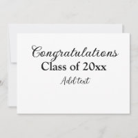 Eenvoudig afstuderen felicitaties Minimale add cla