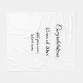 Eenvoudig afstuderen felicitaties Minimale add cla Fleece Deken (Voorkant (Horizontaal))
