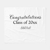 Eenvoudig afstuderen felicitaties Minimale add cla Fleece Deken (Voorkant (Horizontaal))