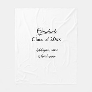 Eenvoudig afstuderen felicitaties Minimale add cla Fleece Deken