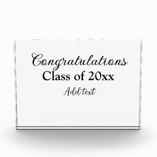 Eenvoudig afstuderen felicitaties Minimale add cla Fotoblokken (Voorkant)