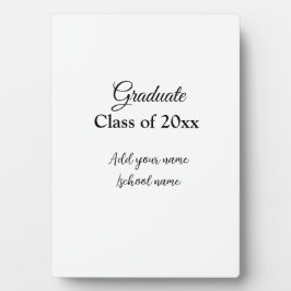 Eenvoudig afstuderen felicitaties Minimale add cla Fotoplaat