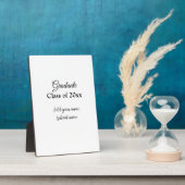 Eenvoudig afstuderen felicitaties Minimale add cla Fotoplaat (Zijkant)