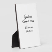 Eenvoudig afstuderen felicitaties Minimale add cla Fotoplaat (Zijkant)