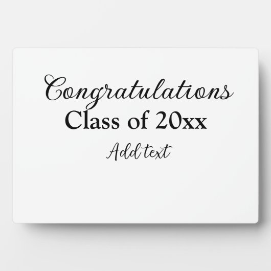 Eenvoudig afstuderen felicitaties Minimale add cla Fotoplaat (voorkant)