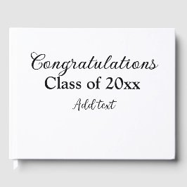 Eenvoudig afstuderen felicitaties Minimale add cla Gastenboek