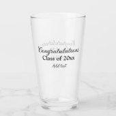 Eenvoudig afstuderen felicitaties Minimale add cla Glas (Achterkant)