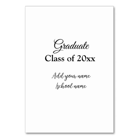 Eenvoudig afstuderen felicitaties Minimale add cla Kaart (Voorkant)