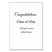 Eenvoudig afstuderen felicitaties Minimale add cla Kaart (Achterkant)