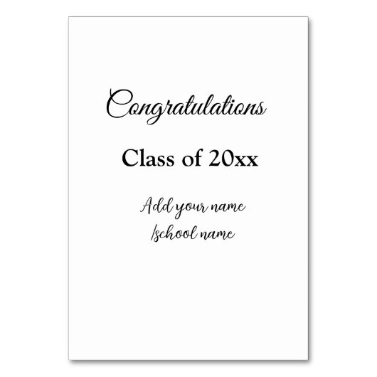 Eenvoudig afstuderen felicitaties Minimale add cla Kaart (Voorkant)