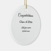 Eenvoudig afstuderen felicitaties Minimale add cla Keramisch Ornament (Rechts)