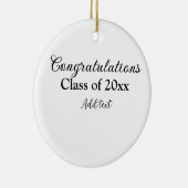Eenvoudig afstuderen felicitaties Minimale add cla Keramisch Ornament (Rechts)