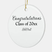 Eenvoudig afstuderen felicitaties Minimale add cla Keramisch Ornament (Links)