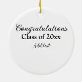 Eenvoudig afstuderen felicitaties Minimale add cla Keramisch Ornament (Achterkant)