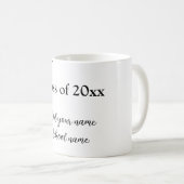 Eenvoudig afstuderen felicitaties Minimale add cla Koffiemok (Voorkant rechts)