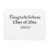 Eenvoudig afstuderen felicitaties Minimale add cla Magneet (Horizontaal)