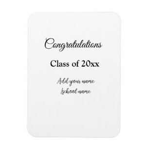 Eenvoudig afstuderen felicitaties Minimale add cla Magneet
