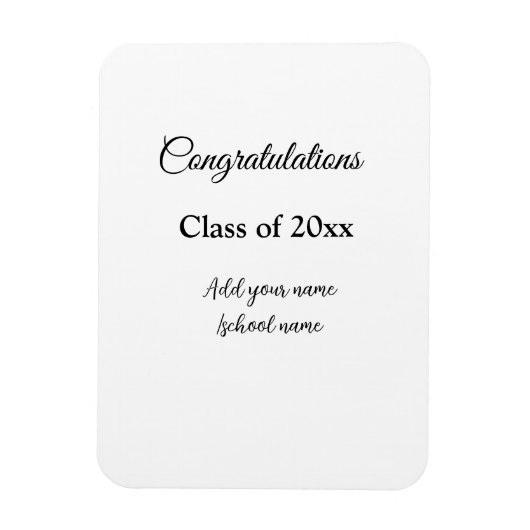 Eenvoudig afstuderen felicitaties Minimale add cla Magneet (Verticaal)