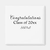 Eenvoudig afstuderen felicitaties Minimale add cla Magneet (Voorkant)
