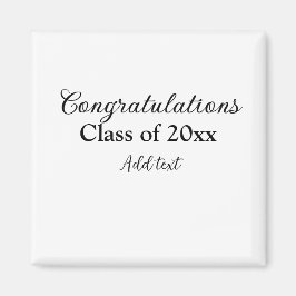 Eenvoudig afstuderen felicitaties Minimale add cla Magneet