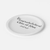 Eenvoudig afstuderen felicitaties Minimale add cla Papieren Bordje (Gekanteld)