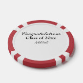 Eenvoudig afstuderen felicitaties Minimale add cla Poker Chips (Enkel)