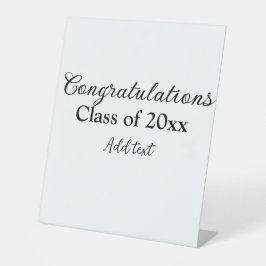 Eenvoudig afstuderen felicitaties Minimale add cla Reclamebord Met Voetstuk