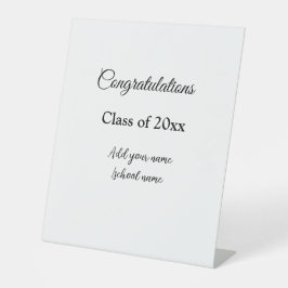 Eenvoudig afstuderen felicitaties Minimale add cla Reclamebord Met Voetstuk