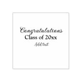 Eenvoudig afstuderen felicitaties Minimale add cla Rubberstempel (Afrduk)