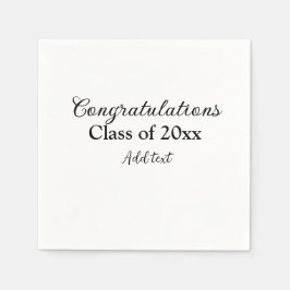Eenvoudig afstuderen felicitaties Minimale add cla Servet