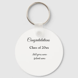 Eenvoudig afstuderen felicitaties Minimale add cla Sleutelhanger