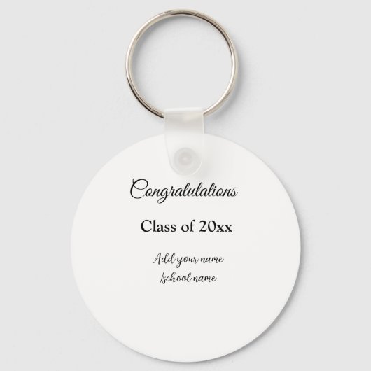 Eenvoudig afstuderen felicitaties Minimale add cla Sleutelhanger (Voorkant)