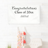 Eenvoudig afstuderen felicitaties Minimale add cla Spandoek (Insitu)