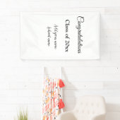 Eenvoudig afstuderen felicitaties Minimale add cla Spandoek (Insitu)