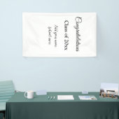 Eenvoudig afstuderen felicitaties Minimale add cla Spandoek (Beurs)