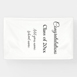 Eenvoudig afstuderen felicitaties Minimale add cla Spandoek