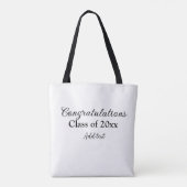 Eenvoudig afstuderen felicitaties Minimale add cla Tote Bag (Achterkant)