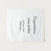 Eenvoudig afstuderen felicitaties Minimale add cla Wandkleed (Voorkant (horizontaal))