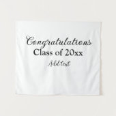 Eenvoudig afstuderen felicitaties Minimale add cla Wandkleed (Voorkant (horizontaal))