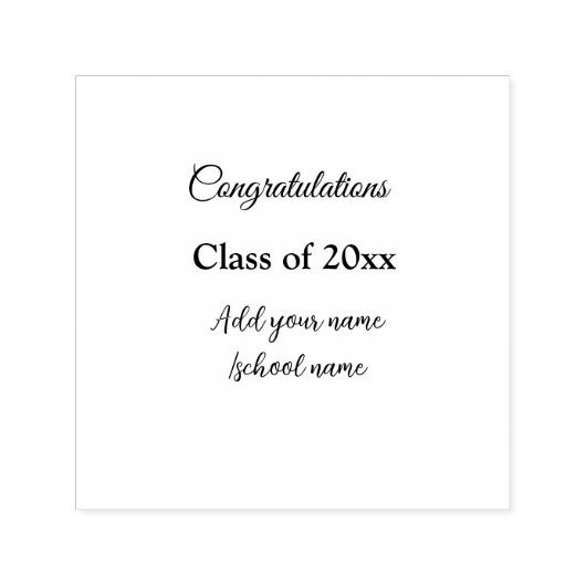 Eenvoudig afstuderen felicitaties Minimale add cla Zelfinktende Stempel (Design)